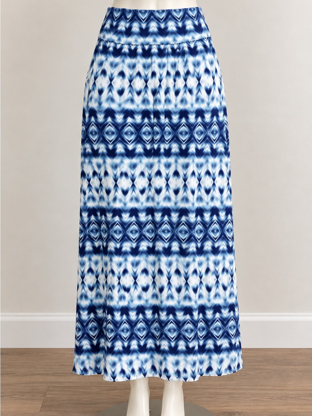 Papermoon Blue Patterned Maxi Skirt